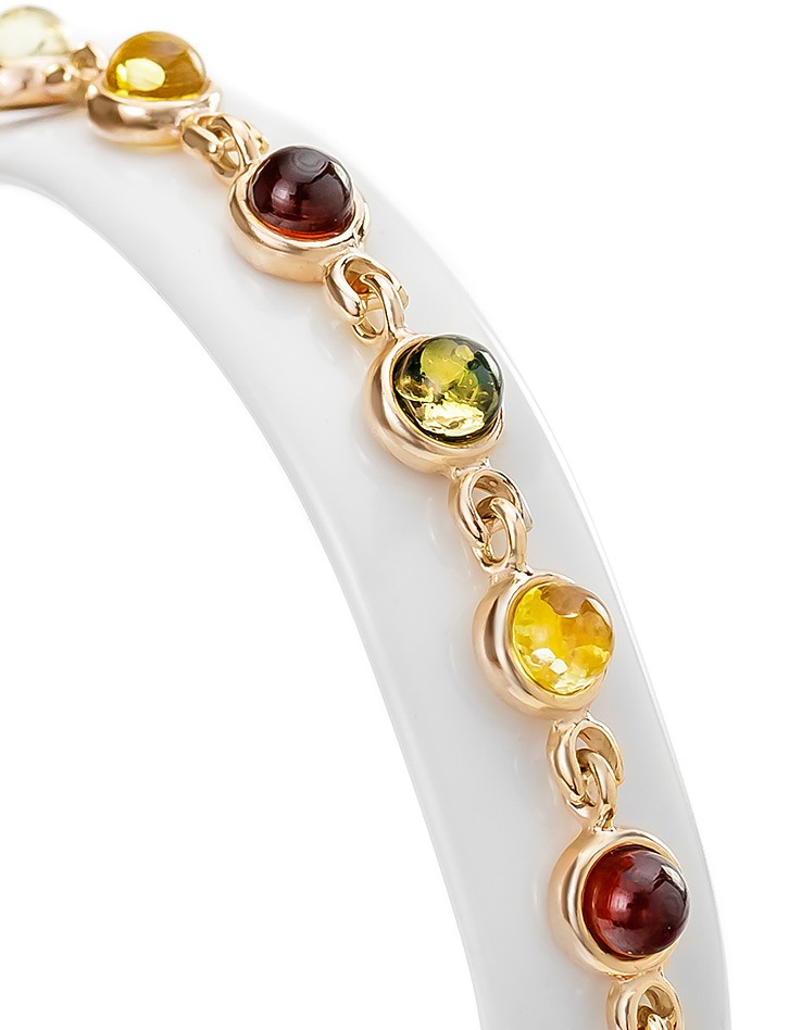Beautiful exquisite Casablanca bracelet with amber of different shades - Image 5