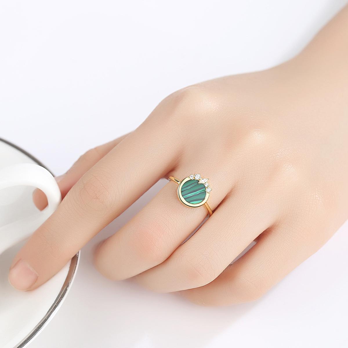 Malachite Crown Ring - Image 2