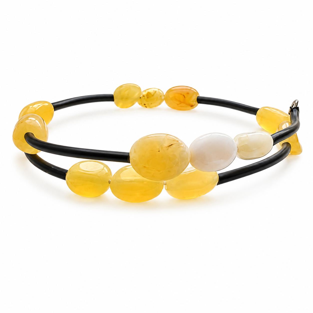Golden Petals Amber Bracelets