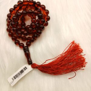 Natural Polish Misbah with 99 beads for Tasbih made of dark cherry color 21gm - Image 6