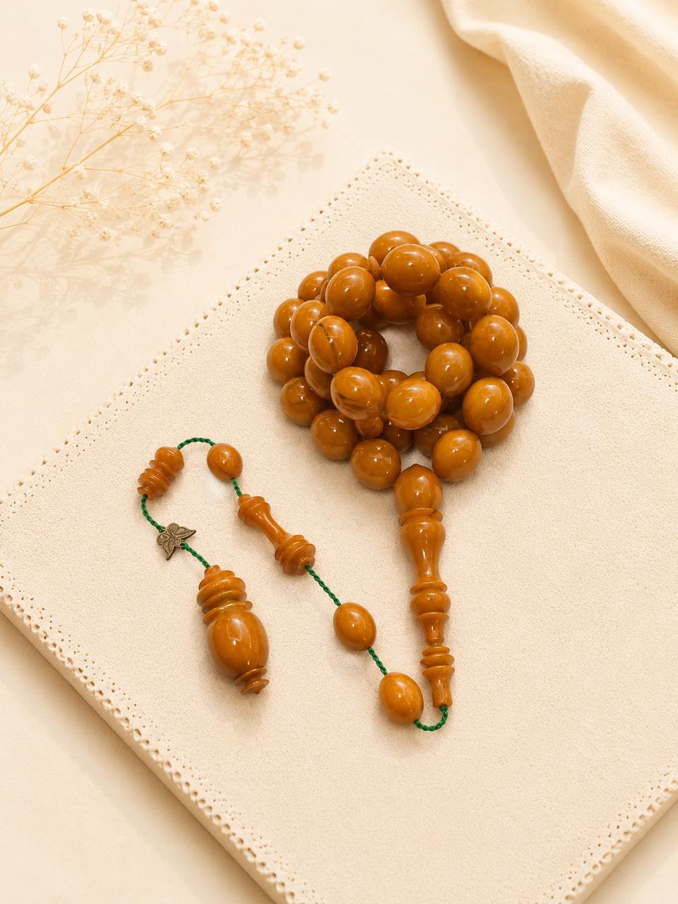 Golden color New Fatooran Tasbih with Tamlekah 33 beads - Image 3