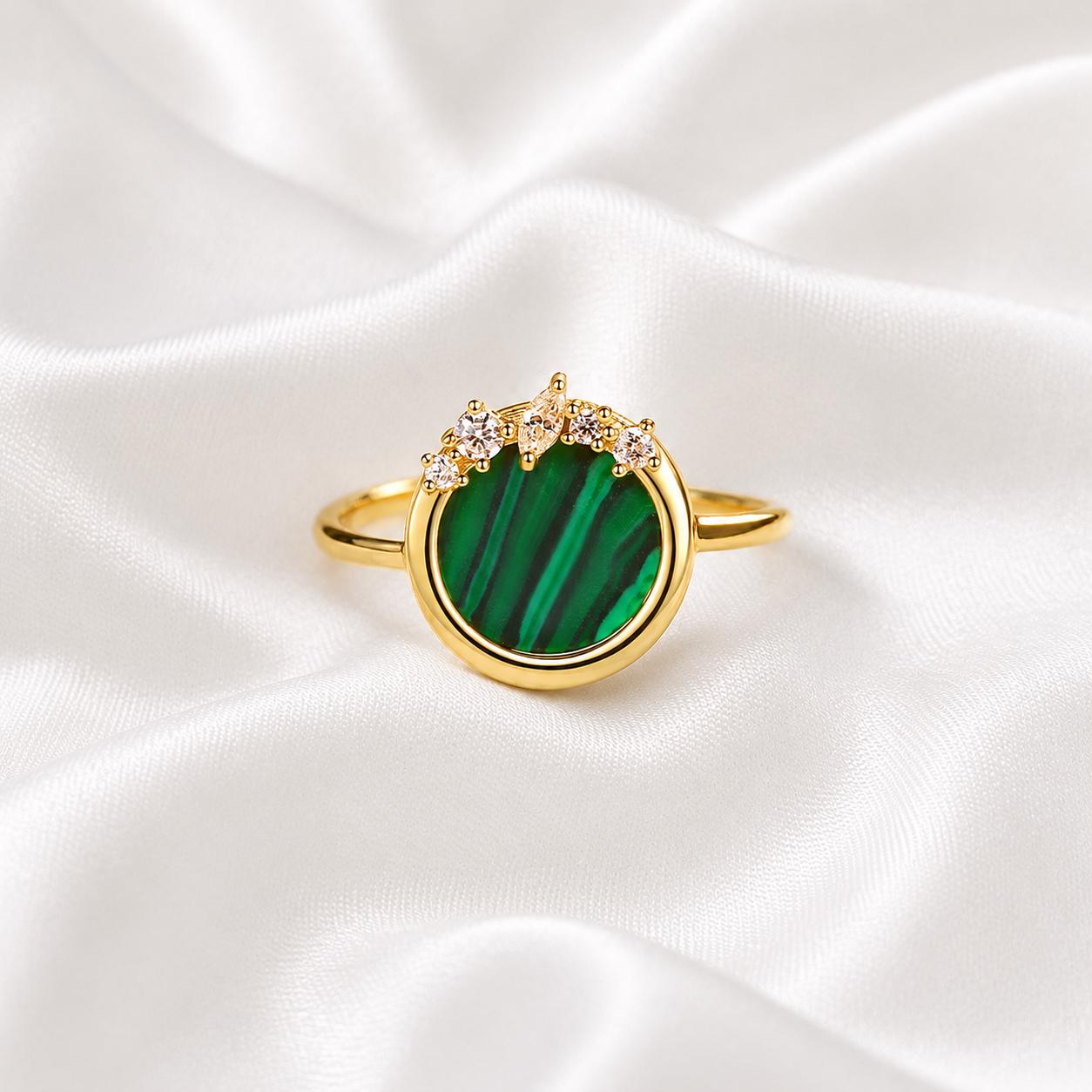 Malachite Crown Ring