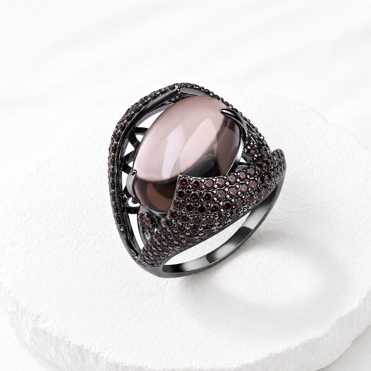 Twilight Smoky Quartz Ring