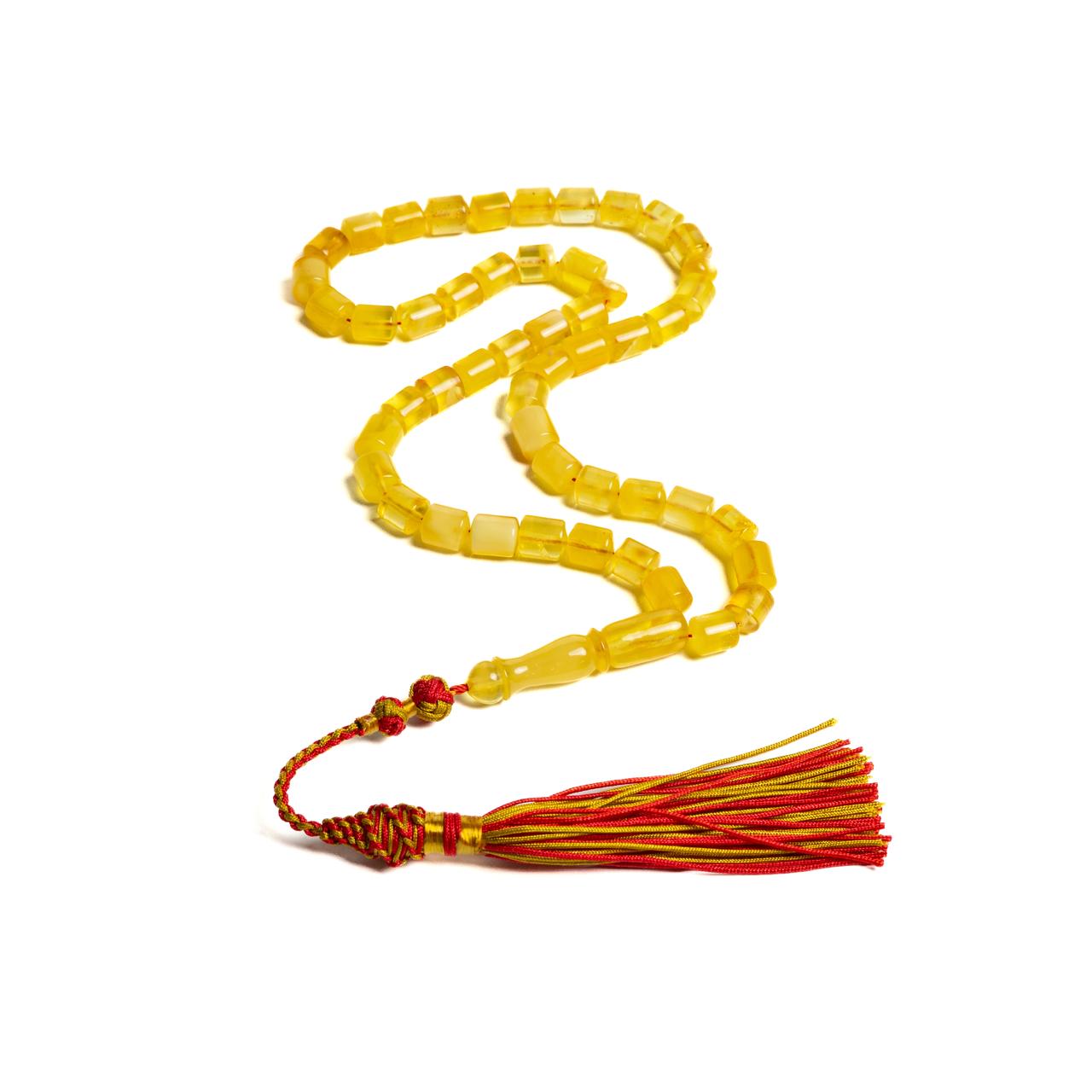 Golden Amber Misbaha – 45 Beads Natural Prayer Misbah 16gm - Image 4