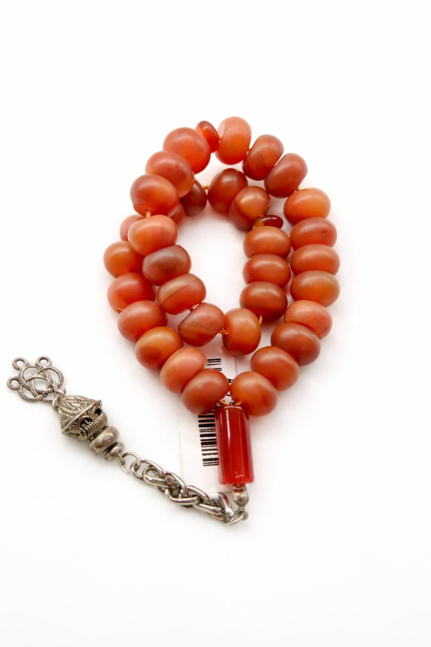 Yamani Aqeeq Tire shape beads 33 unusual beads mat colour - Image 2