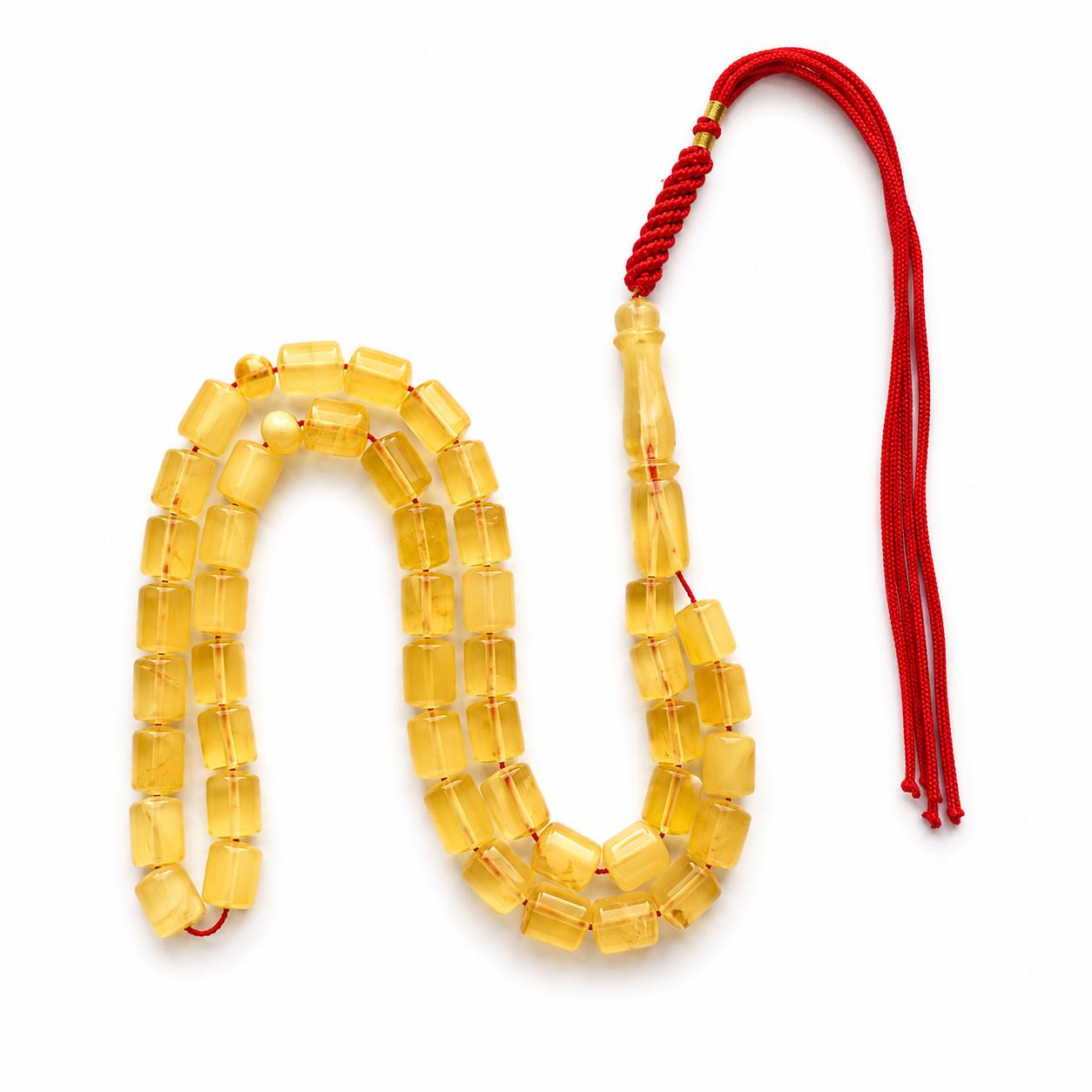 Natural Baltic Amber Misbah 19g 45Beads 7X9mm - Image 2