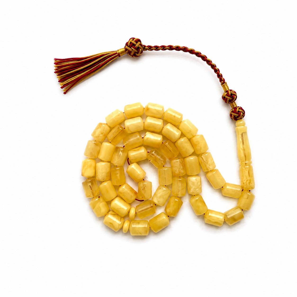 Natural Baltic Amber Misbah 23g 48Beads 8X11mm