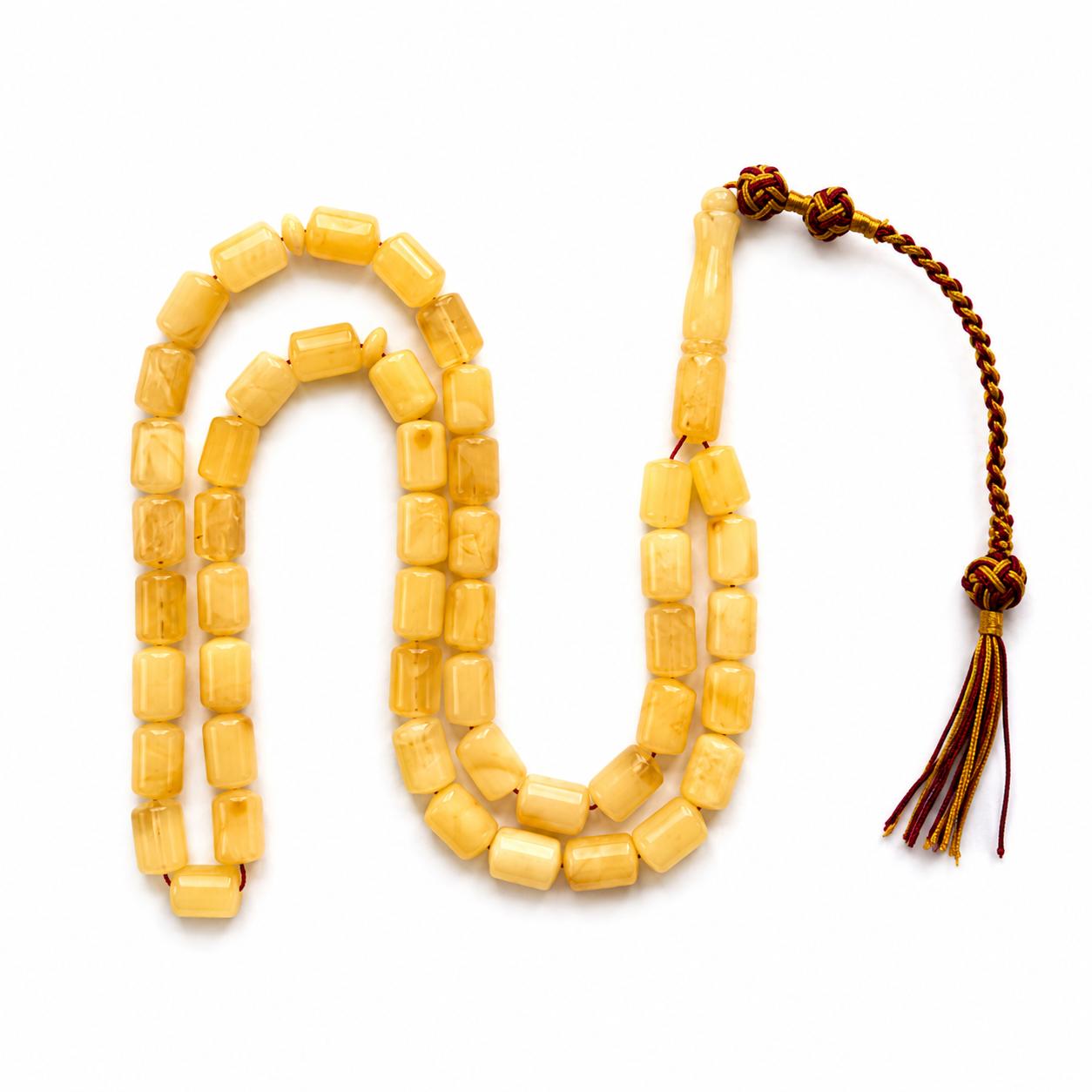 Natural Baltic Amber Misbah 23g 48Beads 8X11mm - Image 2