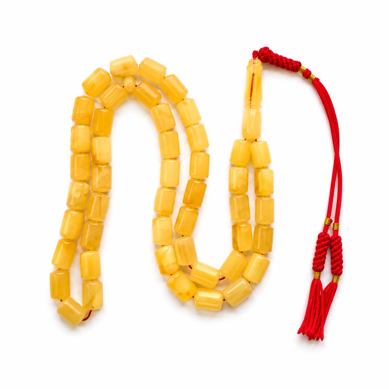 Natural Baltic Amber Misbah 22g 47Beads 7X11mm - Image 2