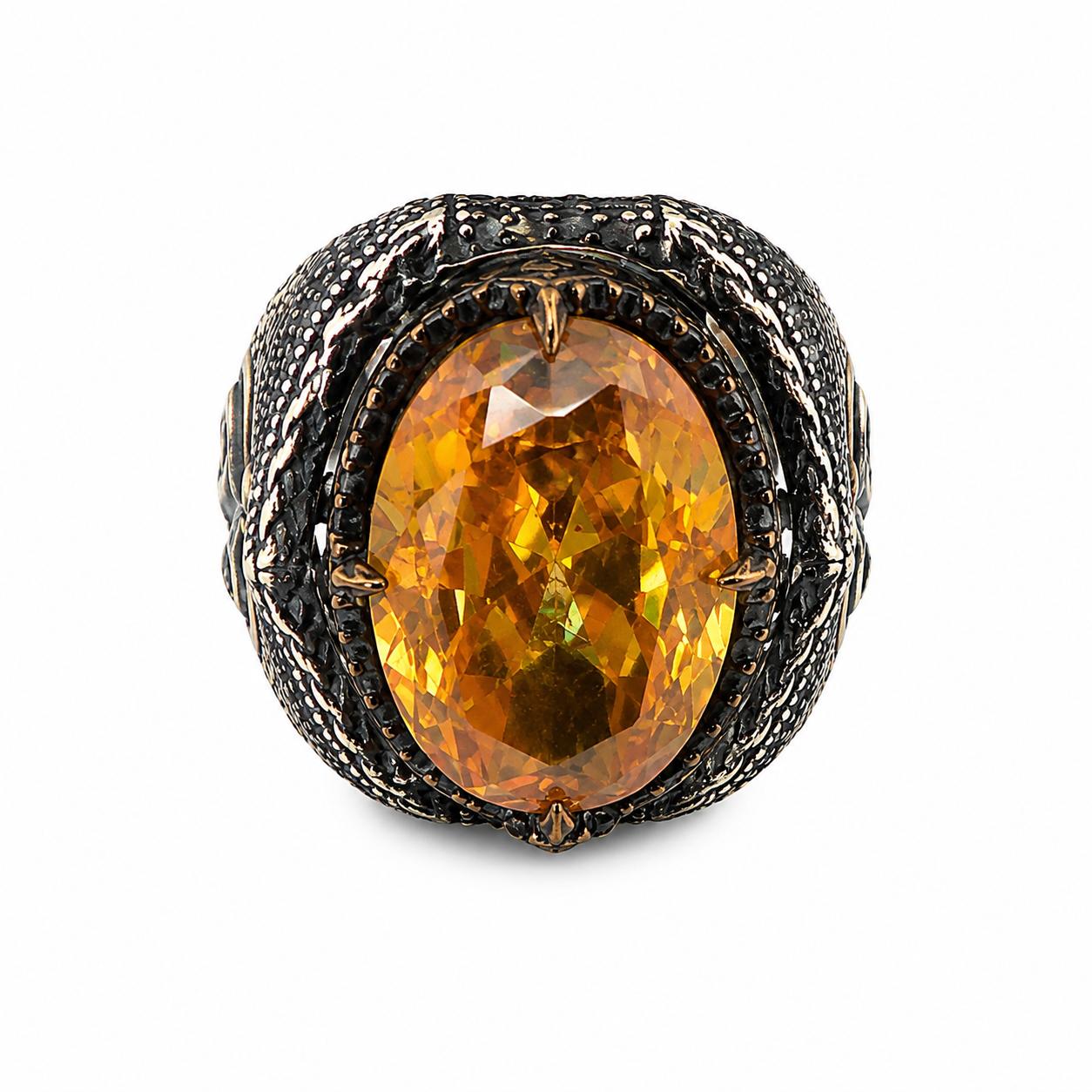 Golden Radiance Citrine Ring