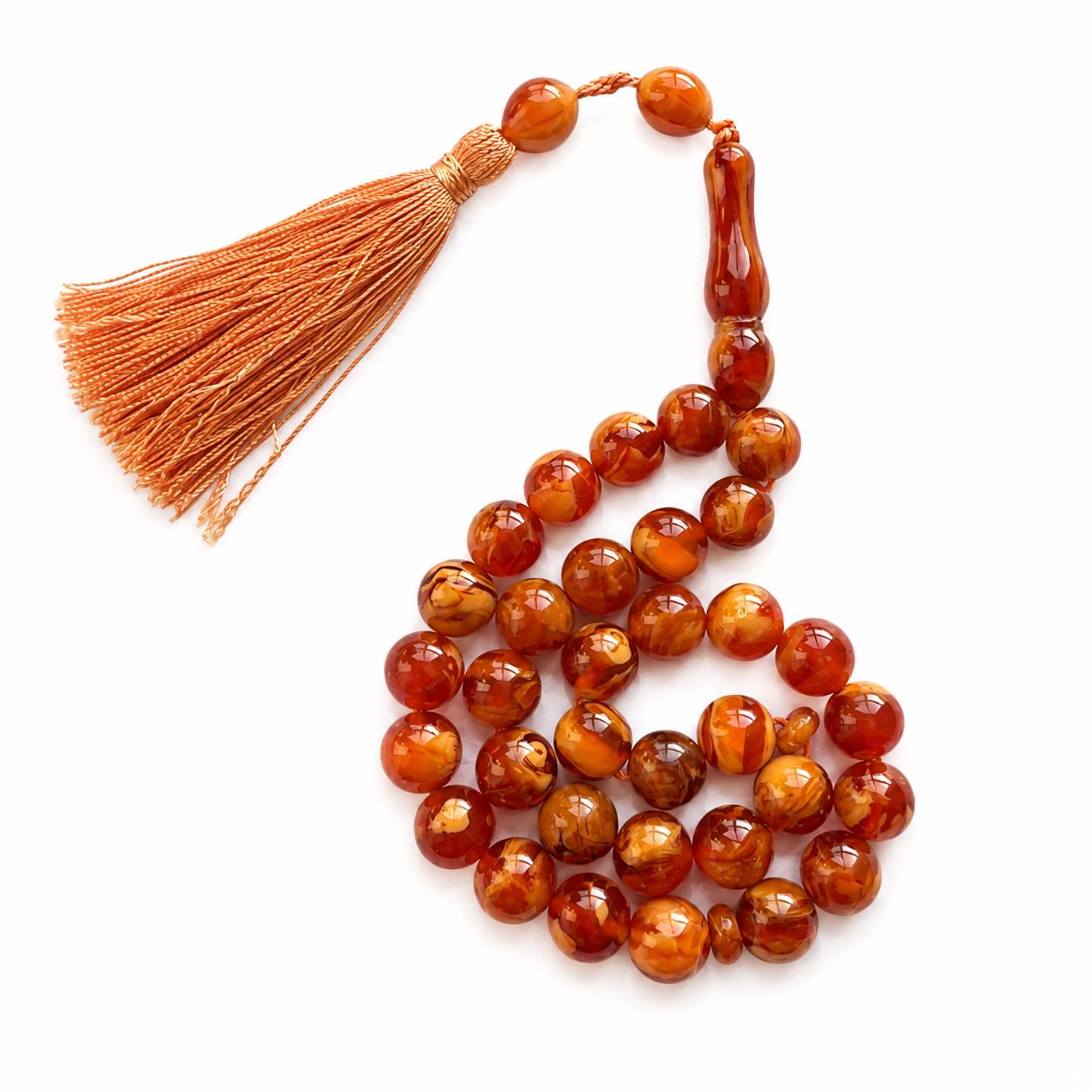 Golden Misk Misbah 33Beads 12mm