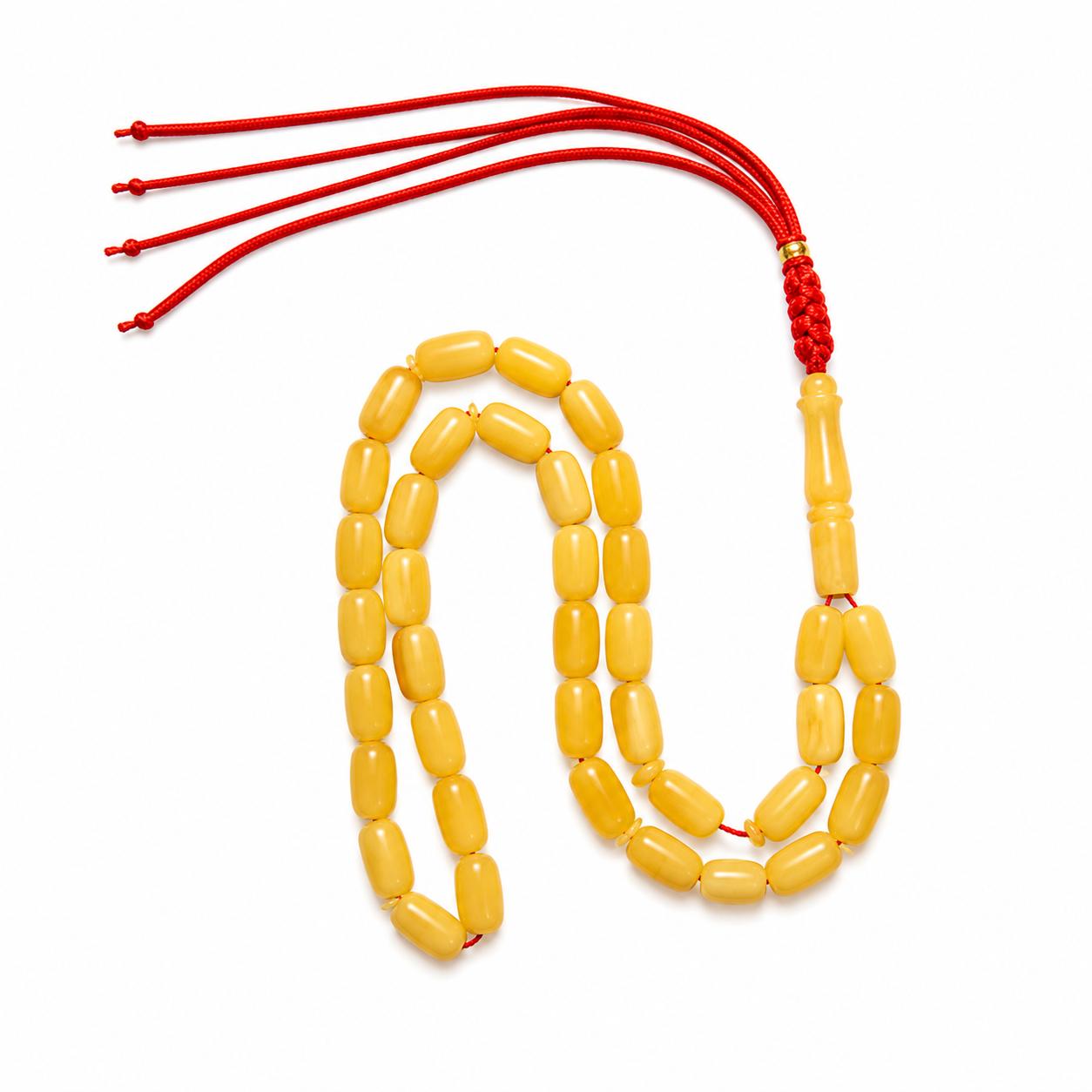 Natural Baltic Amber Misbah 11g 35Beads 6X11mm - Image 2