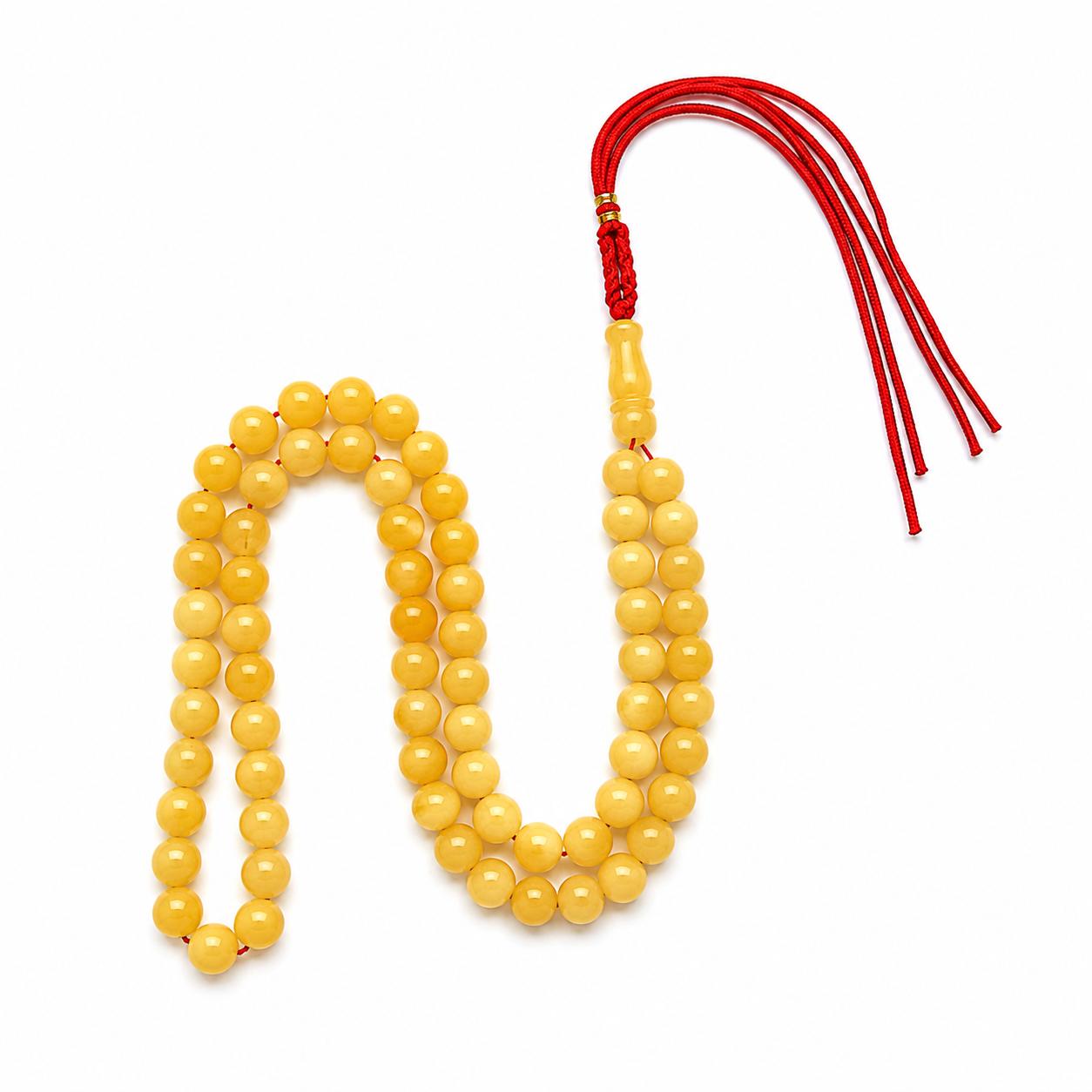 Natural Baltic Amber Misbah 26g 69Beads 9mm - Image 2