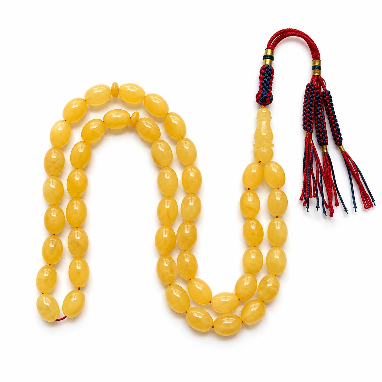 Natural Baltic Amber Misbah 26g 47Beads 9X12mm - Image 2
