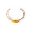 027A5307.jpg Gold Plated Adjustable Bracelet with Amber Stone