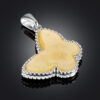 130 Natural Amber Butterfly Pendant
