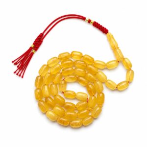 19g.jpeg Natural Baltic Amber Misbah 19g 47Bead 7X11m