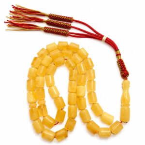 Natural Baltic Amber Misbah 26g 48 Beads 11X8mm