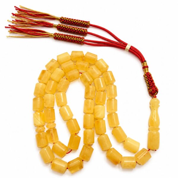 26G.jpeg Natural Baltic Amber Misbah 26g 48 Beads 11X8mm