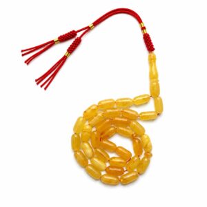 33b.jpeg Natural Baltic Amber Misbah 14g 33 Beads 6X13mm