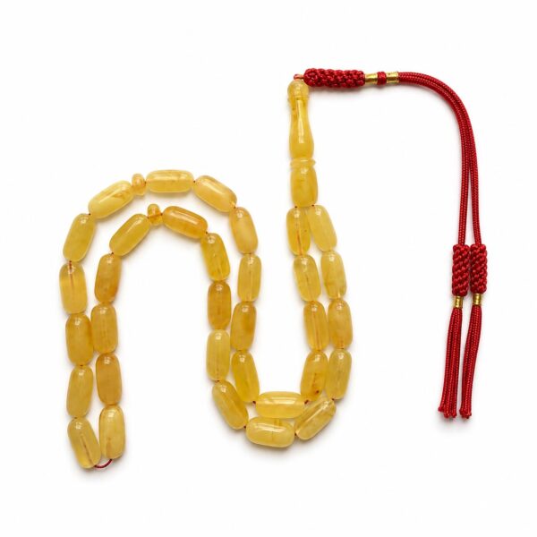 Natural Baltic Amber Misbah 14g 33 Beads 6X13mm