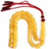 Natural Baltic Amber Misbah 27g 33Beads 9X11mm