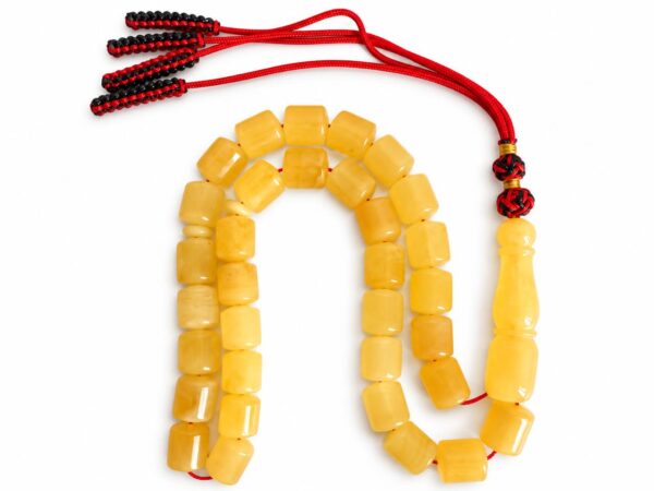 Natural Baltic Amber Misbah 27g 33Beads 9X11mm