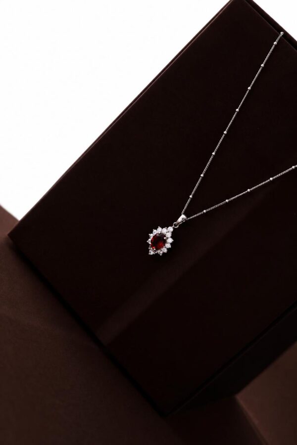 Natural Garnet Pendant Necklace