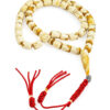 Ivory Pressed Amber Misbah 30g 45Beads 10X8mm