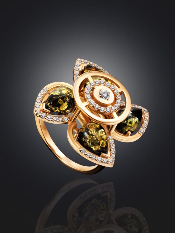 Amber Spark Ring