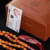 Antique German Amber Misbah 24g 33Beads 9X12mm