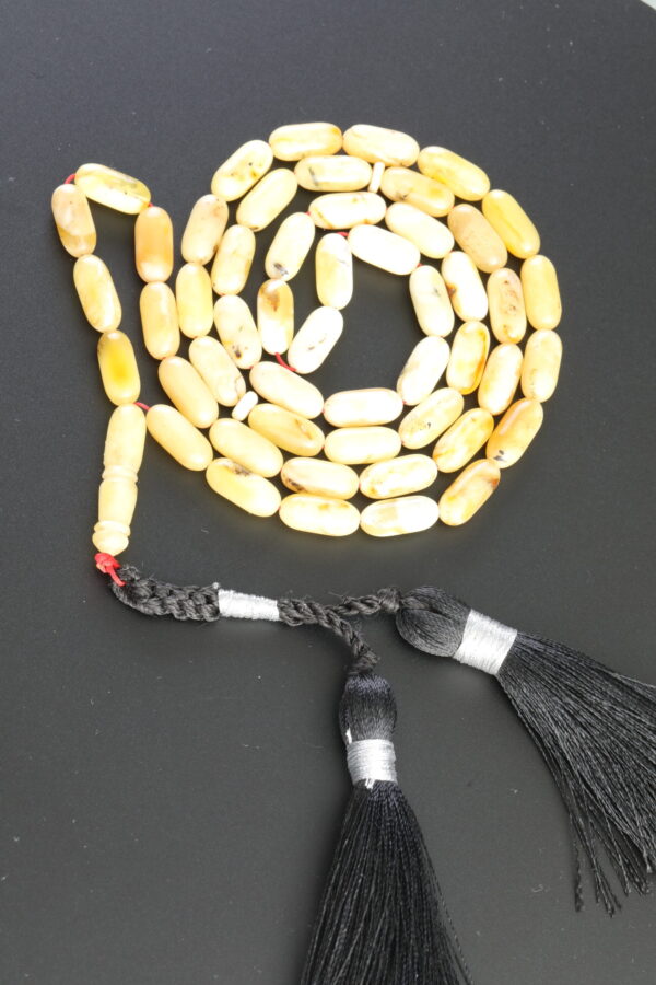 9C1A9787-scaled-1.jpg Natural Baltic Amber Misbah 25g 51 Beads 15X7 mm