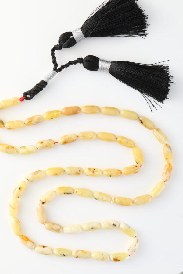 9C1A9794-1-scaled-1.jpg Natural Baltic Amber Misbah 25g 51 Beads 15X7 mm