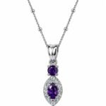 Natural Amethyst Pendant Necklace