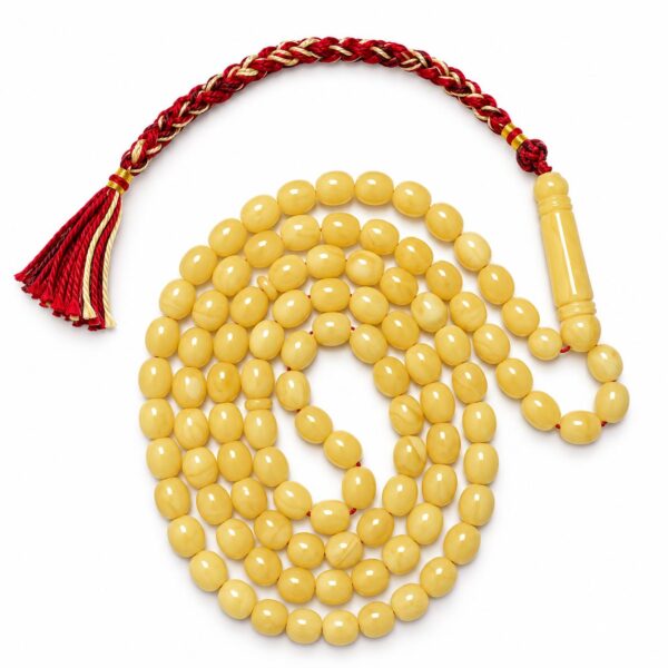 Natural Baltic Amber Misbah 32g 99Beads 7X9mm