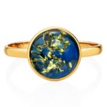 Blue Amber Elegance Ring