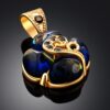 Blue Amber with Marcasites Pendant