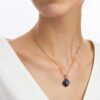 Blue Amber with Marcasites Pendant