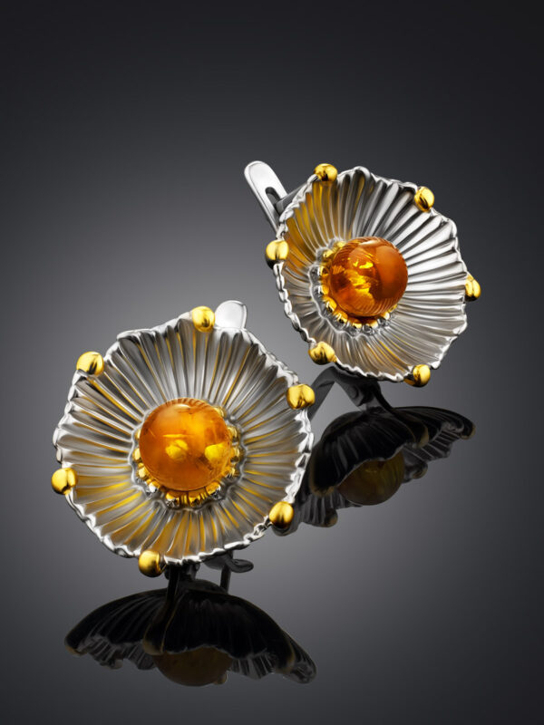 Beautiful-earrings-with-gilding-4.jpg Amber Bloom Earrings