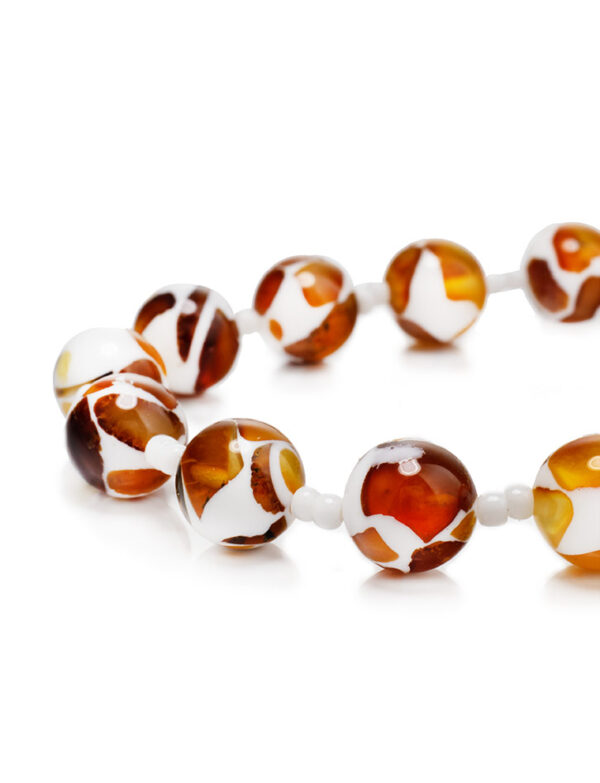 Bracelet-made-of-amber-mosaic-balls-3.jpeg Natural Baltic Amber Mosaic Bracelet