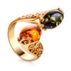 Bright-ring-with-natural-amber-in-two-bright-shades-4.jpeg Dual Tone Amber Ring