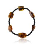 Natural Baltic Amber & Black Beads
