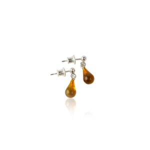Drop Shape Amber Earrings