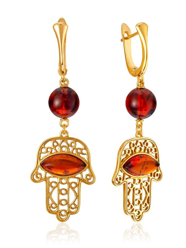 EYE4.jpg Golden Lace Amber Earrings