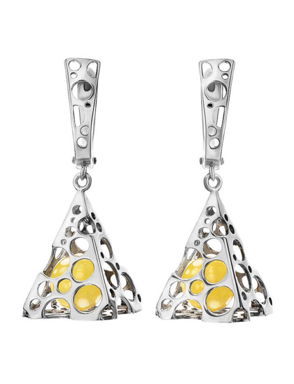 Geometric Amber Earrings