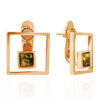 Gold-plated-earrings-Gravity-2.jpeg Emerald Glow Amber Earrings