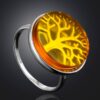 Beltane Ring Decorated with Natural Amber