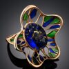 Verona Enamel Ring Decorated with Amber