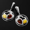 MCER.jpg Dual Tone Amber Earrings