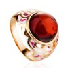 Amber Enamel Glow Ring